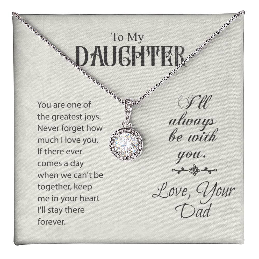 To My Daughter - I Love You - Pendant Necklace