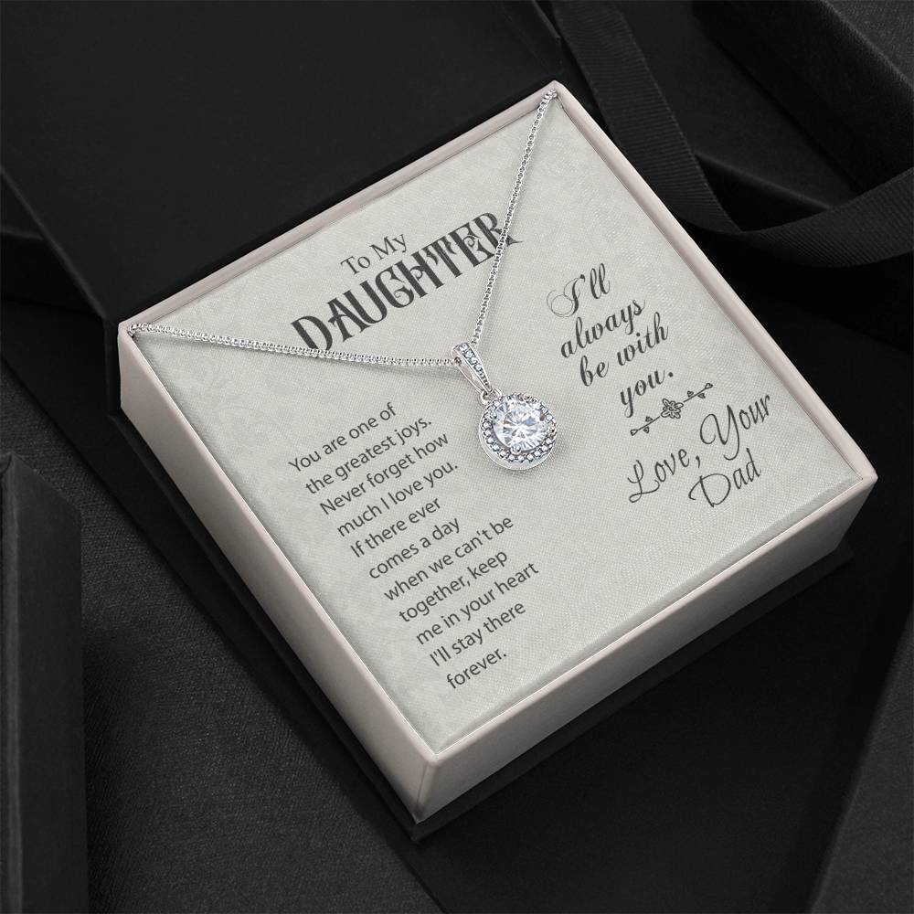 To My Daughter - I Love You - Pendant Necklace
