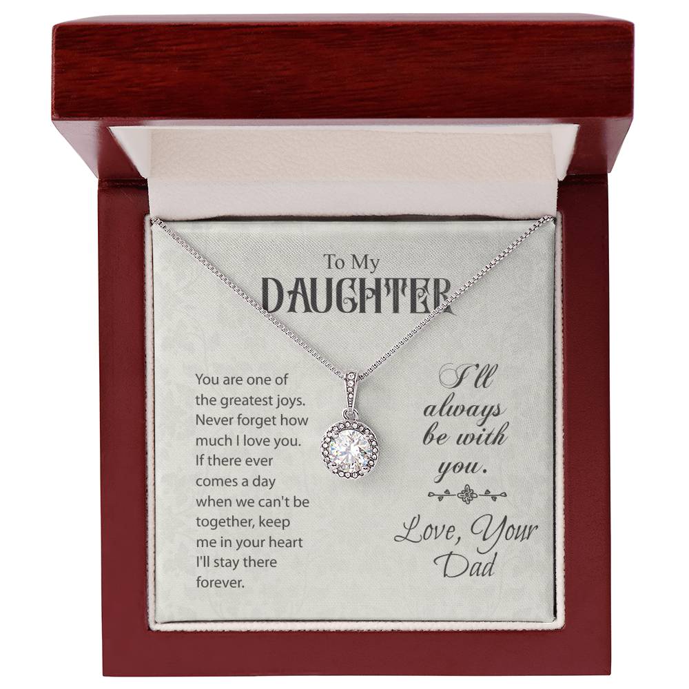 To My Daughter - I Love You - Pendant Necklace