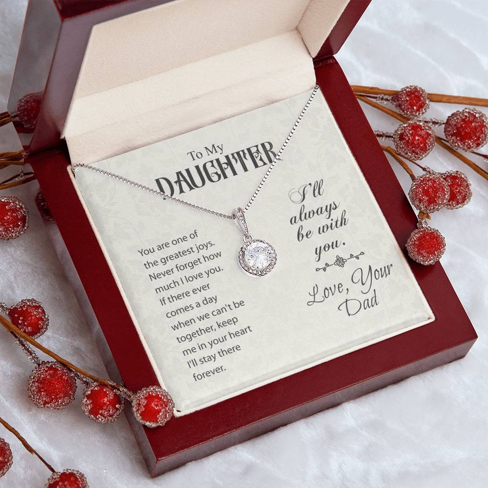 To My Daughter - I Love You - Pendant Necklace