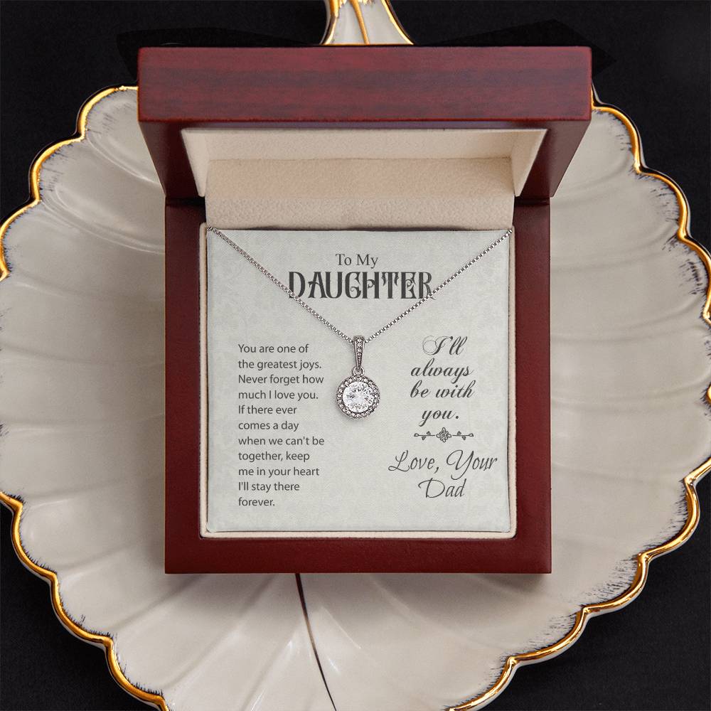 To My Daughter - I Love You - Pendant Necklace