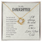 For My Daughter Love Knot Necklace
