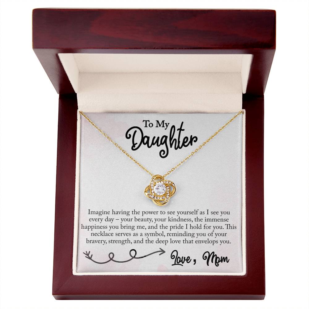 To My Daughter - Happiness You Bring Me - Love Knot Necklace