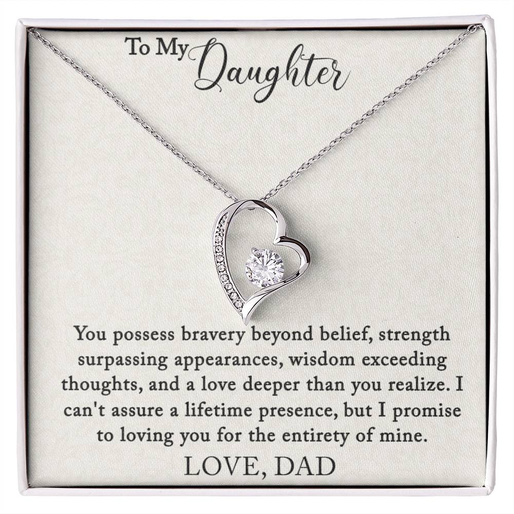 To My Daughter - I Promise to Loving You - Forever Love Necklace