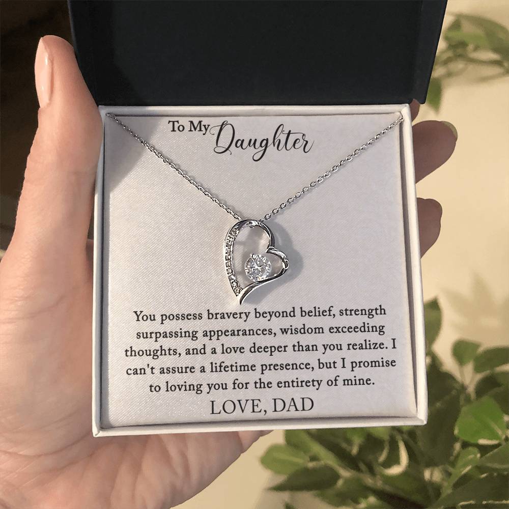To My Daughter - I Promise to Loving You - Forever Love Necklace