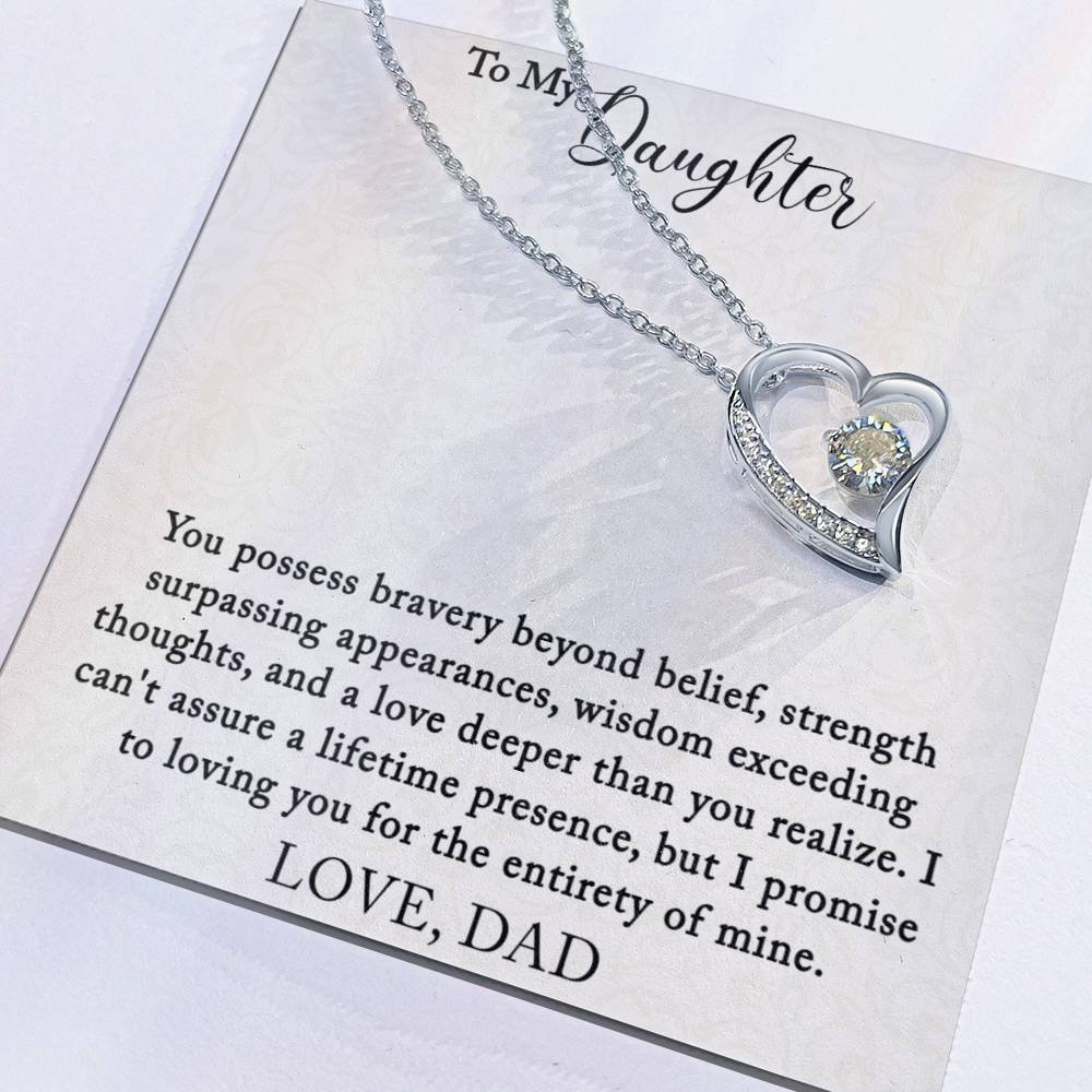To My Daughter - I Promise to Loving You - Forever Love Necklace