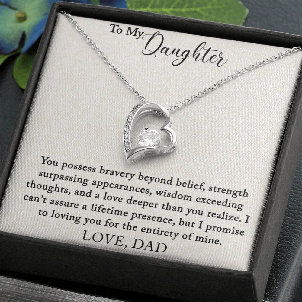 To My Daughter - I Promise to Loving You - Forever Love Necklace