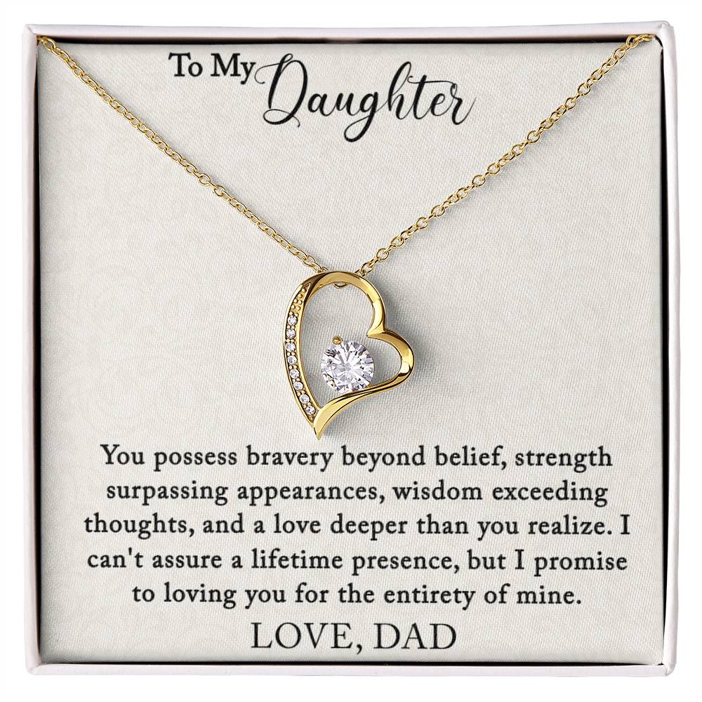 To My Daughter - I Promise to Loving You - Forever Love Necklace
