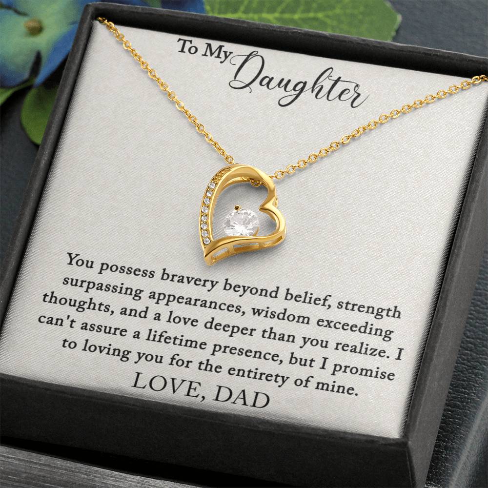 To My Daughter - I Promise to Loving You - Forever Love Necklace