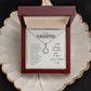 To My Daughter - I Love You - Pendant Necklace