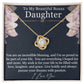 To my beautiful bonus daughter - An incredible blessing - Love Knot Necklace