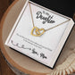 To My Daughter - Star...Of My Heart - Interlocking Heart Necklace