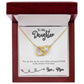 To My Daughter - Star...Of My Heart - Interlocking Heart Necklace