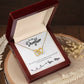 To My Daughter - Star...Of My Heart - Interlocking Heart Necklace