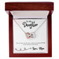 To My Daughter - Star...Of My Heart - Interlocking Heart Necklace