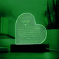 To My Beautiful Wife - My Love - Engraved Acrylic Heart LED Base