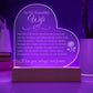 To My Beautiful Wife - Deeply in Love - Engraved Acrylic Heart LED Base
