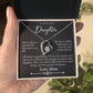 To My Beautiful Daughter - A Remarkable Blessing - Forever Love Necklace
