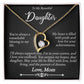 To My Beautiful Daughter - A Remarkable Blessing - Forever Love Necklace