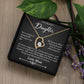 To My Beautiful Daughter - A Remarkable Blessing - Forever Love Necklace