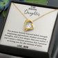 To My Beautiful Daughter - Loving You - Forever Love Necklace